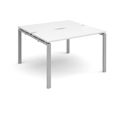 Adapt II starter units back to back 1200mm x 1200mm - silver frame, white top