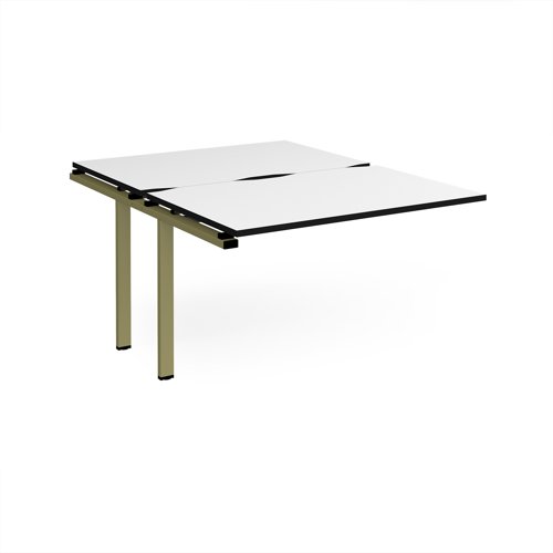 Adapt add on unit single 1200mm x 1600mm - green frame, white top, black edge