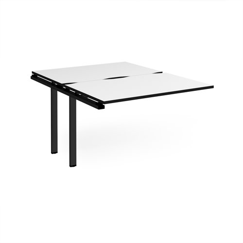 Adapt add on unit single 1200mm x 1600mm - black frame, white top, black edge