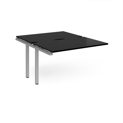 Adapt add on unit single 1200mm x 1600mm - silver frame, black top