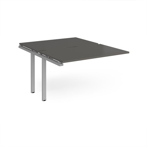 Adapt add on unit single 1200mm x 1600mm - silver frame, storm grey top