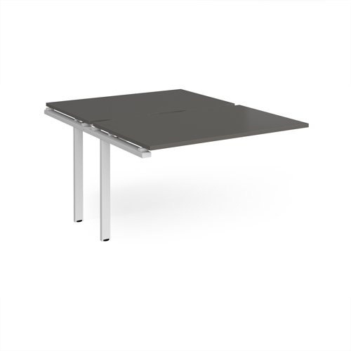 Adapt add on unit single 1200mm x 1600mm - white frame, storm grey top