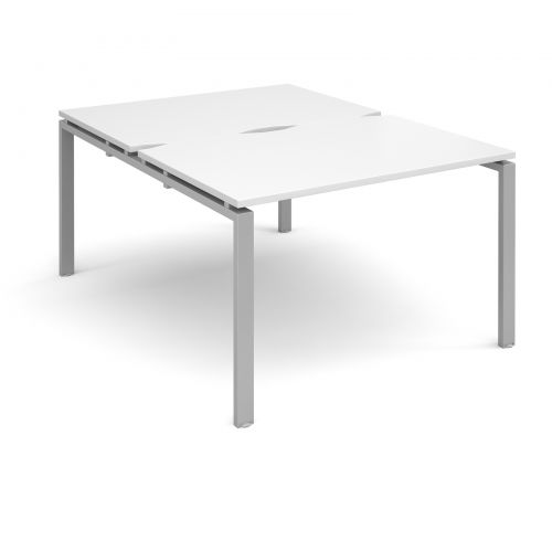 Adapt II starter units back to back 1200mm x 1600mm - silver frame, white top
