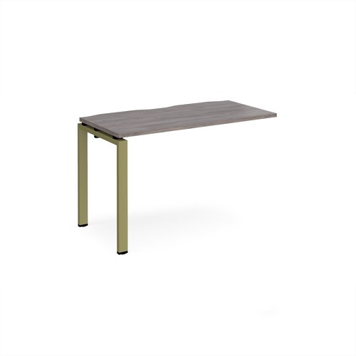 Adapt add on unit single 1200mm x 600mm - green frame, grey oak top