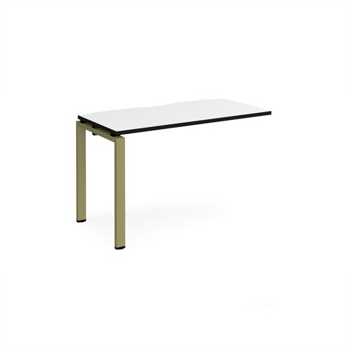 Adapt add on unit single 1200mm x 600mm - green frame, white top, black edge