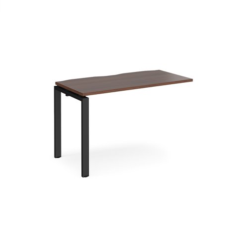 Adapt add on unit single 1200mm x 600mm - black frame, walnut top E126-AB-K-W Buy online at Office 5Star or contact us Tel 01594 810081 for assistance