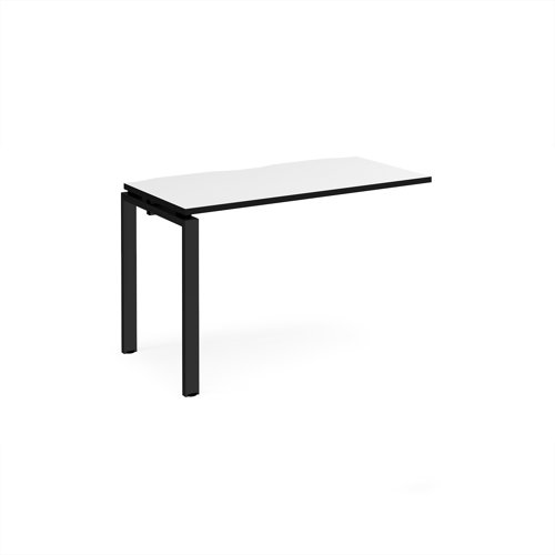 Adapt add on unit single 1200mm x 600mm - black frame, white top, black edge
