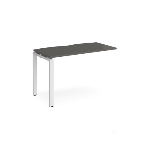 Adapt add on unit single 1200mm x 600mm - white frame, storm grey top