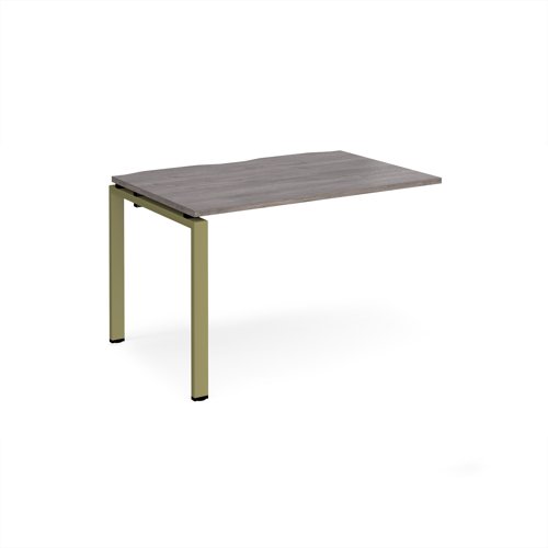 Adapt add on unit single 1200mm x 800mm - green frame, grey oak top