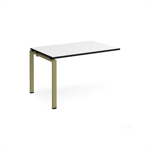 Adapt add on unit single 1200mm x 800mm - green frame, white top, black edge