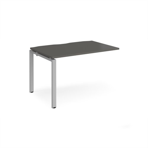 Adapt add on unit single 1200mm x 800mm - silver frame, storm grey top