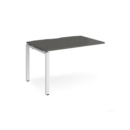 Adapt add on unit single 1200mm x 800mm - white frame, storm grey top