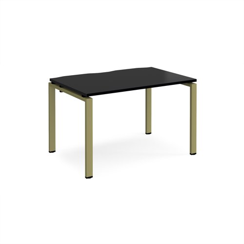 Adapt single desk 1200mm x 800mm - green frame, black top