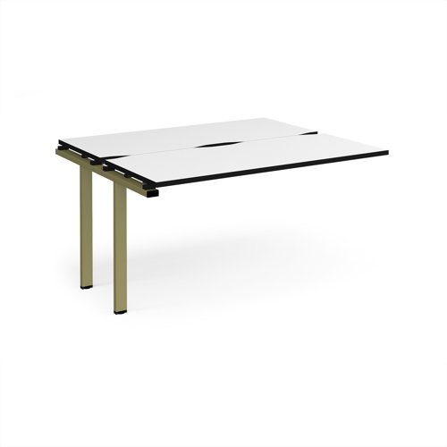 Adapt add on unit single 1400mm x 1200mm - green frame, white top, black edge