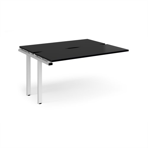 Adapt add on unit single 1400mm x 1200mm - white frame, black top