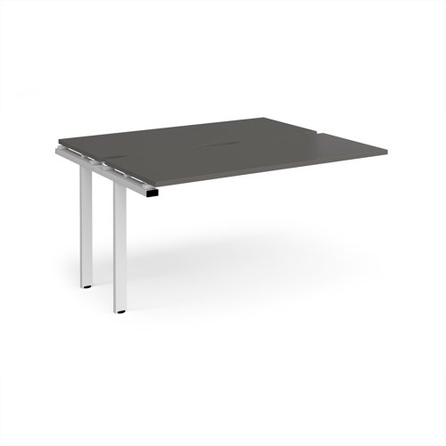 Adapt add on unit single 1400mm x 1200mm - white frame, storm grey top