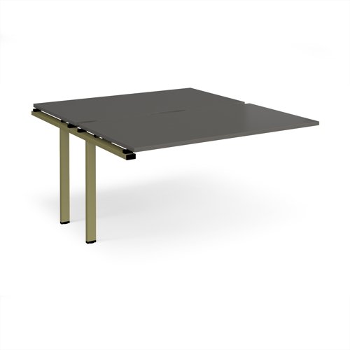 Adapt add on unit single 1400mm x 1600mm - green frame, storm grey top