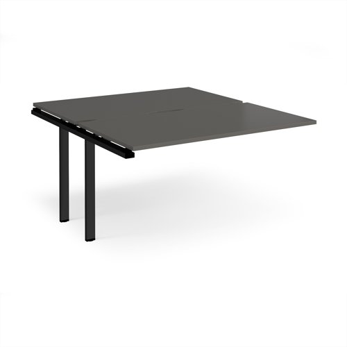 Adapt add on unit single 1400mm x 1600mm - black frame, storm grey top