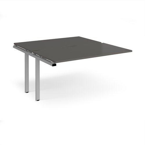 Adapt add on unit single 1400mm x 1600mm - silver frame, storm grey top