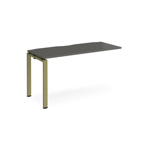 Adapt add on unit single 1400mm x 600mm - green frame, storm grey top