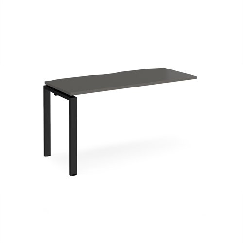 Adapt add on unit single 1400mm x 600mm - black frame, storm grey top