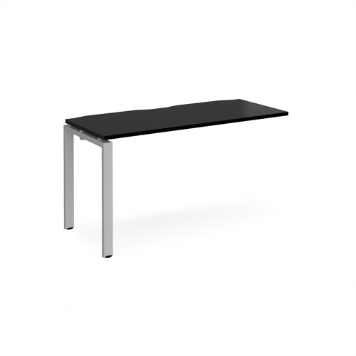 Adapt add on unit single 1400mm x 600mm - silver frame, black top