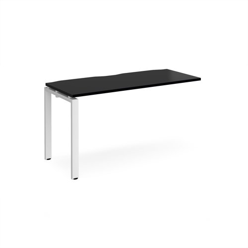 Adapt add on unit single 1400mm x 600mm - white frame, black top
