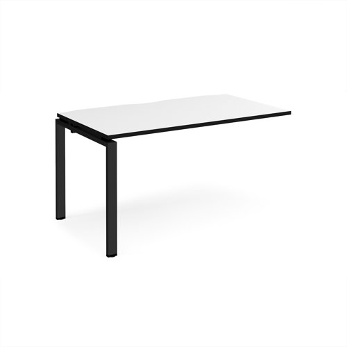 Adapt add on unit single 1400mm x 800mm - black frame, white top, black edge