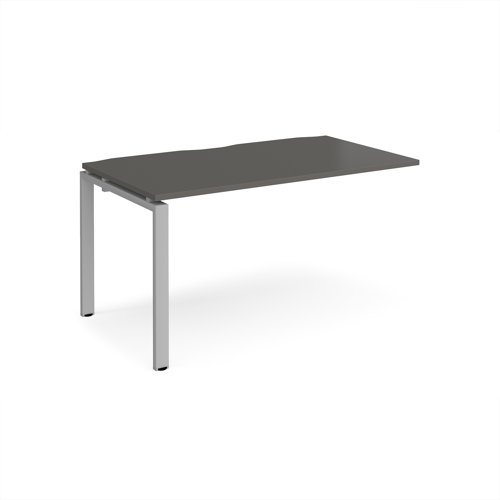 Adapt add on unit single 1400mm x 800mm - silver frame, storm grey top