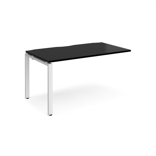 Adapt add on unit single 1400mm x 800mm - white frame, black top