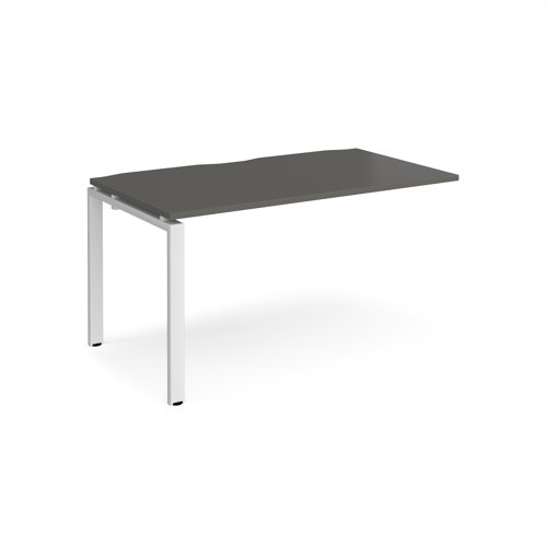 Adapt add on unit single 1400mm x 800mm - white frame, storm grey top