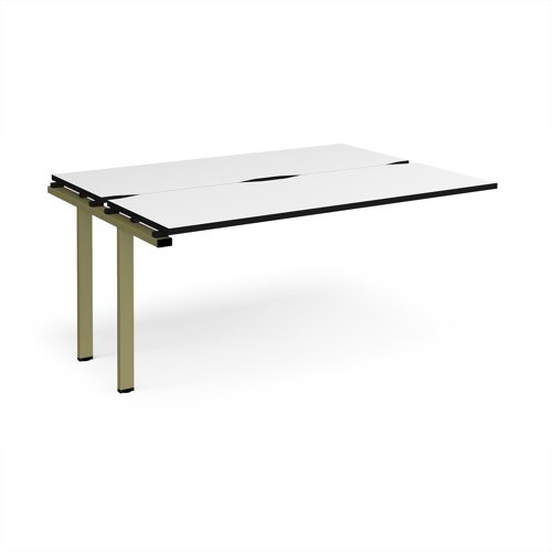 Adapt add on unit single 1600mm x 1200mm - green frame, white top, black edge