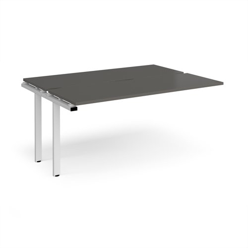 Adapt add on unit single 1600mm x 1200mm - white frame, storm grey top