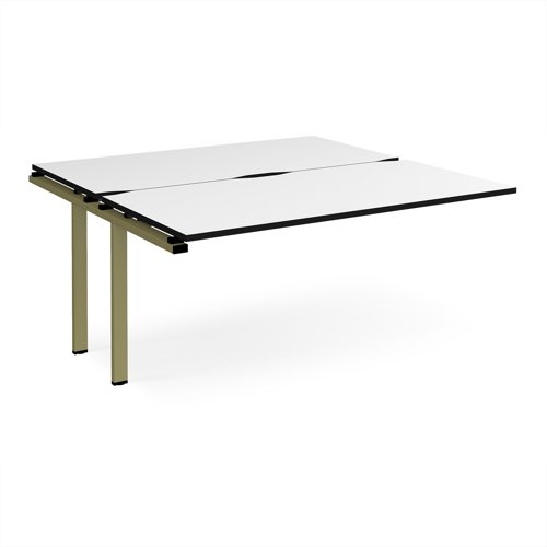 Adapt add on unit single 1600mm x 1600mm - green frame, white top, black edge
