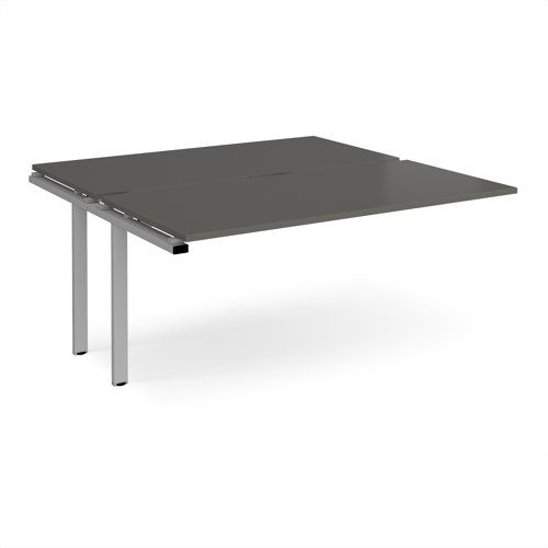 Adapt add on unit single 1600mm x 1600mm - silver frame, storm grey top