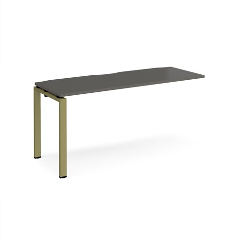 Adapt add on unit single 1600mm x 600mm - green frame, storm grey top