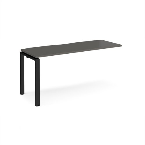 Adapt add on unit single 1600mm x 600mm - black frame, storm grey top