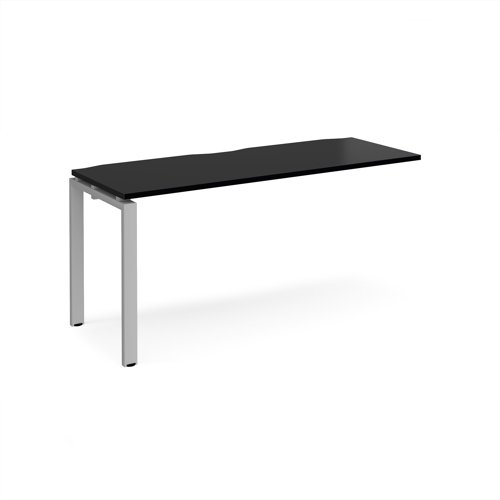 Adapt add on unit single 1600mm x 600mm - silver frame, black top