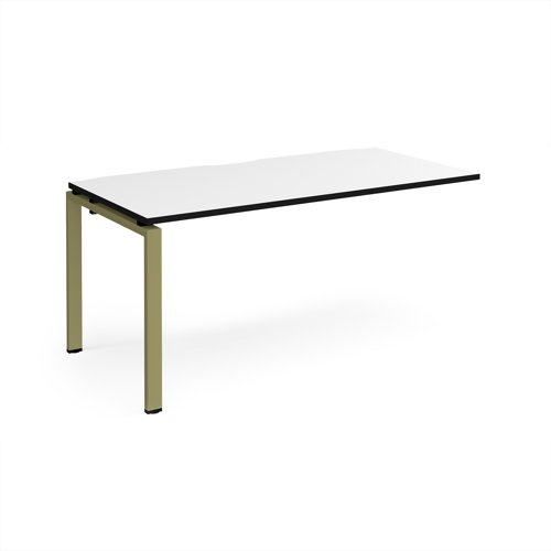 Adapt add on unit single 1600mm x 800mm - green frame, white top, black edge