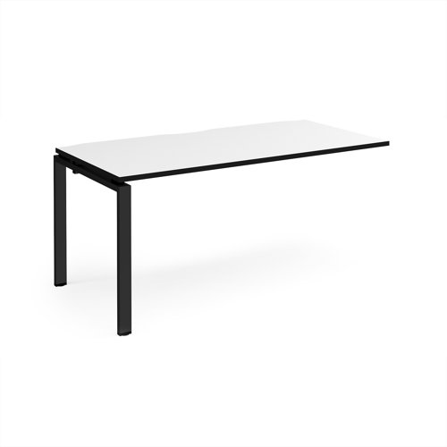 Adapt add on unit single 1600mm x 800mm - black frame, white top, black edge