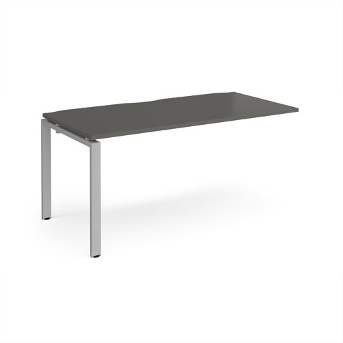 Adapt add on unit single 1600mm x 800mm - silver frame, storm grey top