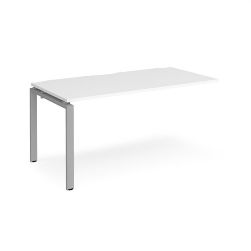 Adapt add on unit single 1600mm x 800mm - silver frame, white top