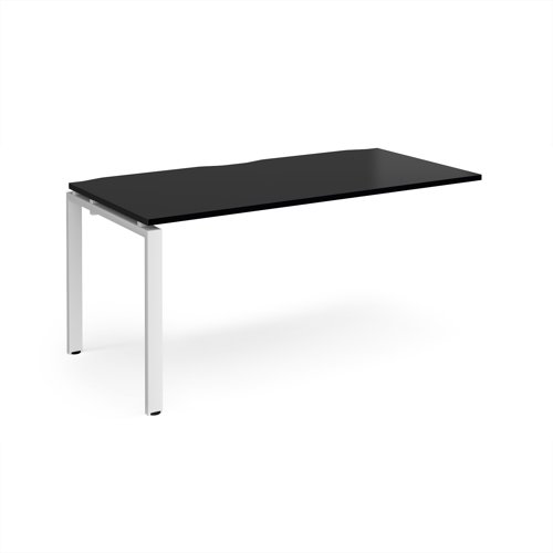 Adapt add on unit single 1600mm x 800mm - white frame, black top
