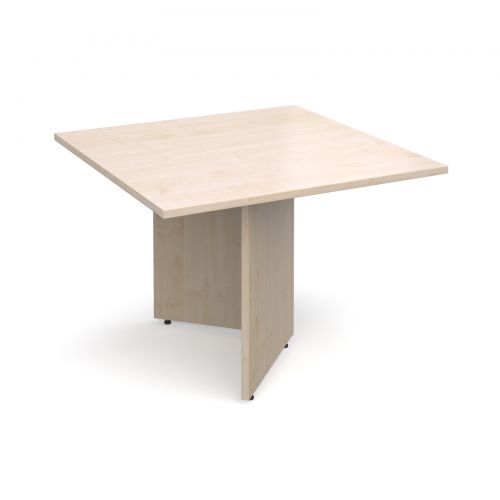 Arrow head leg square extension table 1000mm x 1000mm - maple