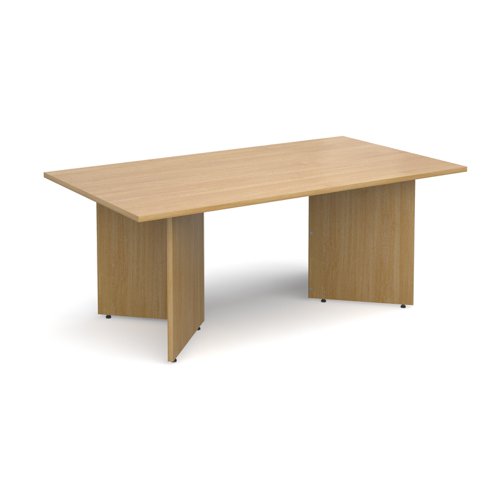 Arrow head leg rectangular boardroom table 1800mm x 1000mm - oak EB18O Buy online at Office 5Star or contact us Tel 01594 810081 for assistance