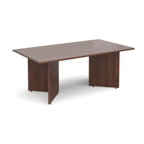 Arrow head leg rectangular boardroom table 1800mm x 1000mm - walnut | EB18W | Dams International