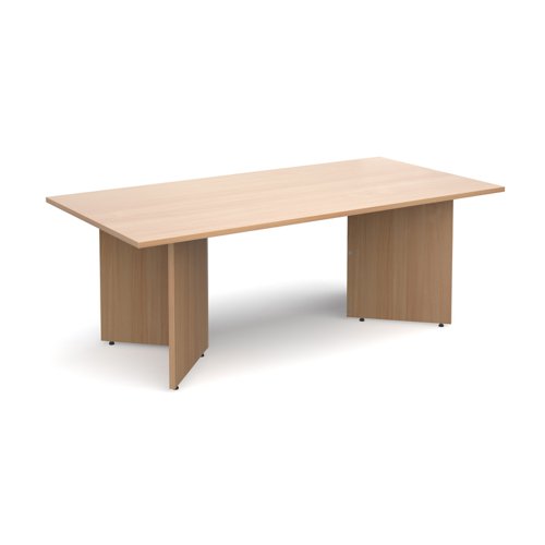 Arrow head leg rectangular boardroom table 2000mm x 1000mm - beech