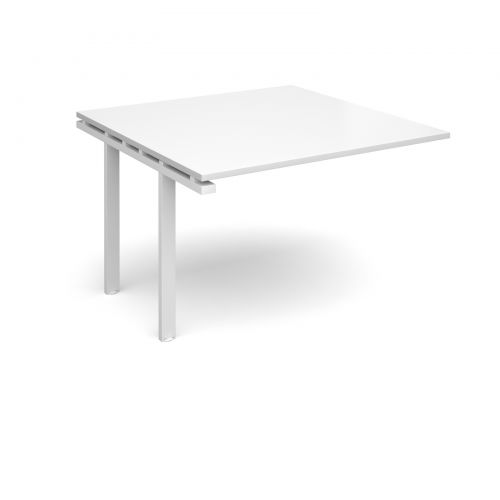 Adapt II boardroom table add on unit 1200mm x 1200mm - white frame, white top