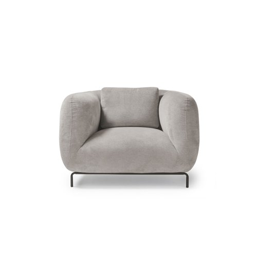 Ebony single sofa chair in warm grey
