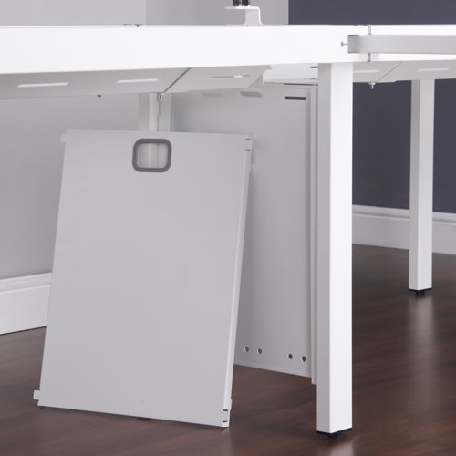 Adapt mass vertical cable riser for intermediate bench leg - white Desk Components EDCR-WH